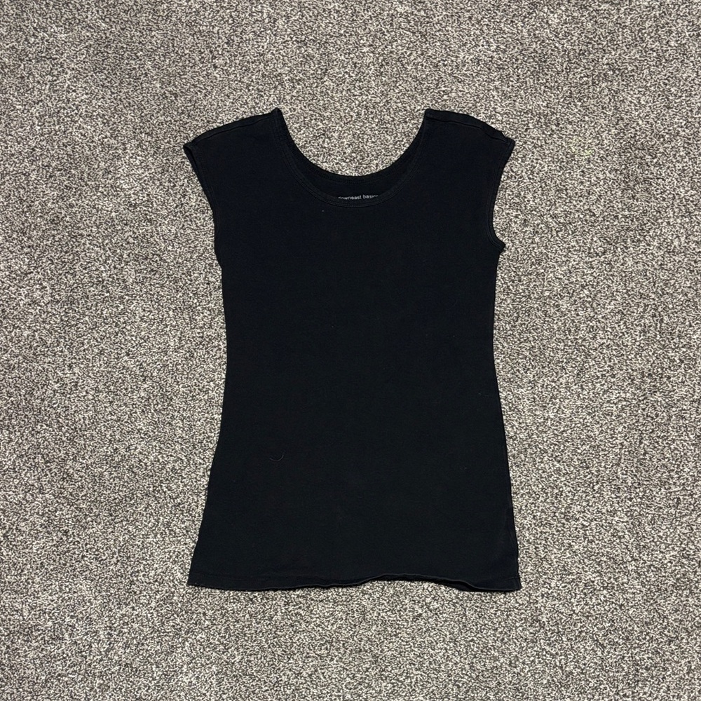 DownEast Classic Black Short Sleeve Top